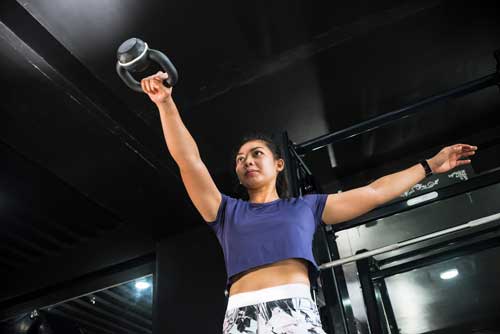 lady doing cadio workout