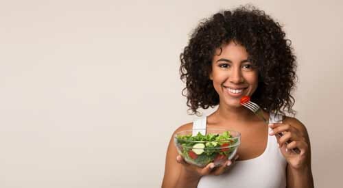lady eating