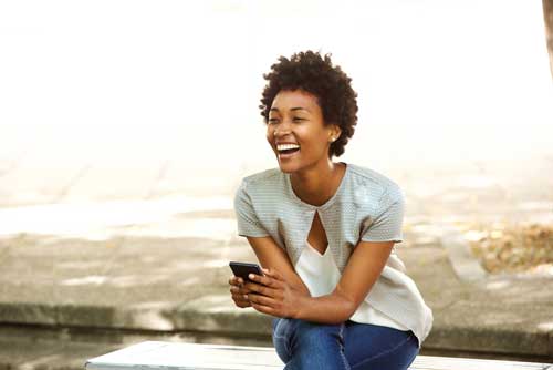 lady laughing