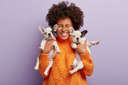 lady with a pet