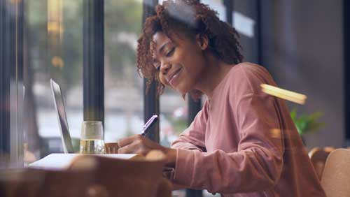 lady writing letter