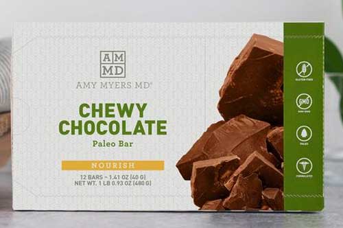 Chewy Chocolate Paleo protein bars