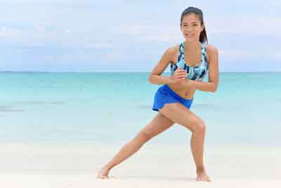 Side curtsy lunges