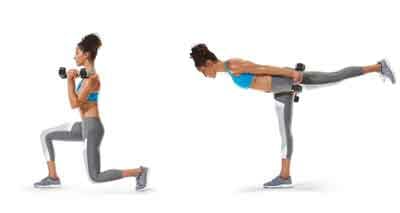 Standing kickback lunges