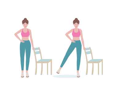 Standing side leg raises