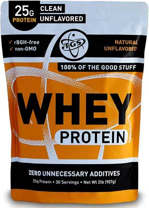 TGS All Natural Unsweetened Whey Protein Powder