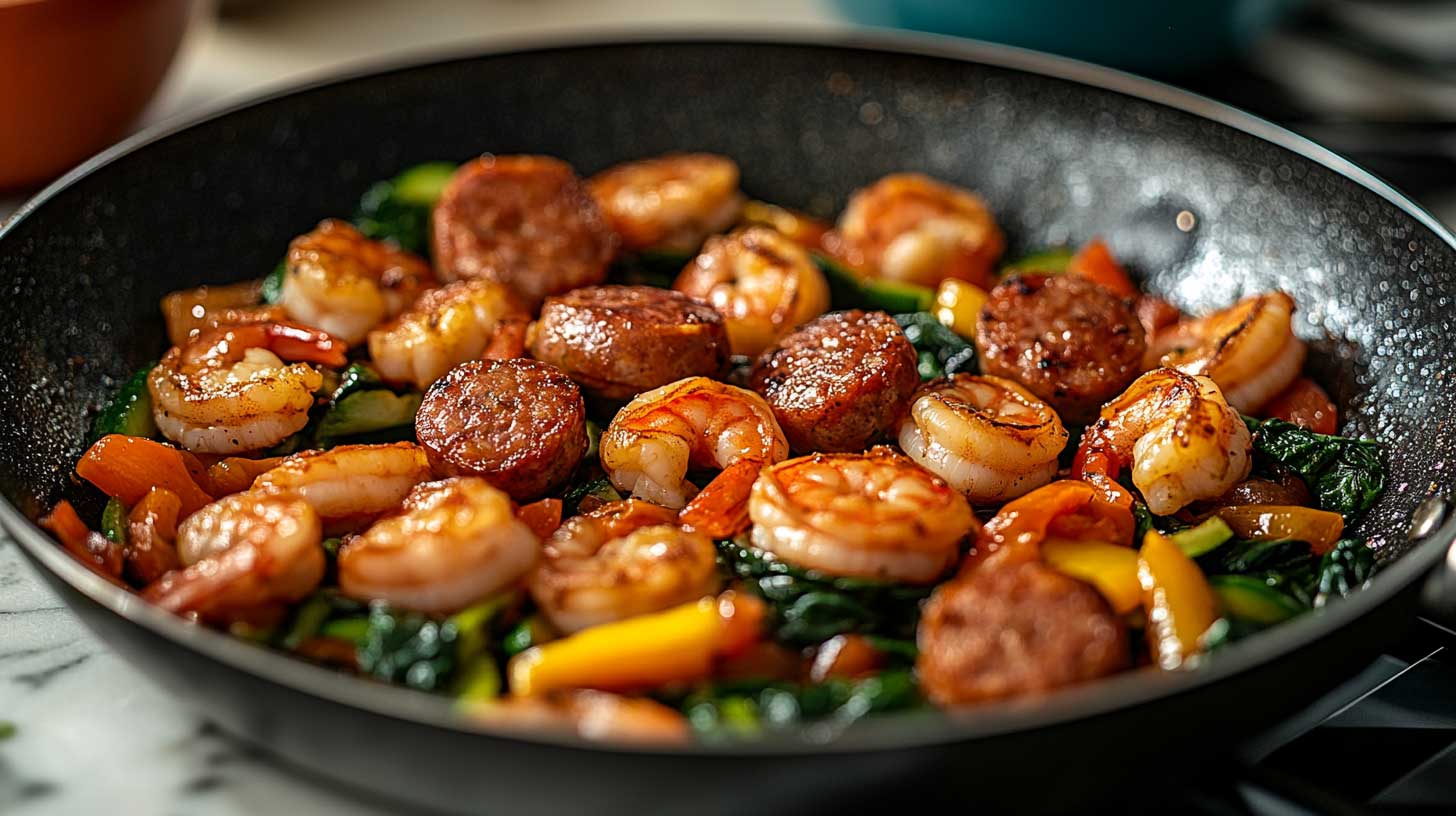 Keto Shrimp and Sausage Skillet A LowCarb Dinner For You