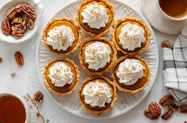 Keto Pumpkin Pie Tartlets with Almond Crust Recipe For Fall