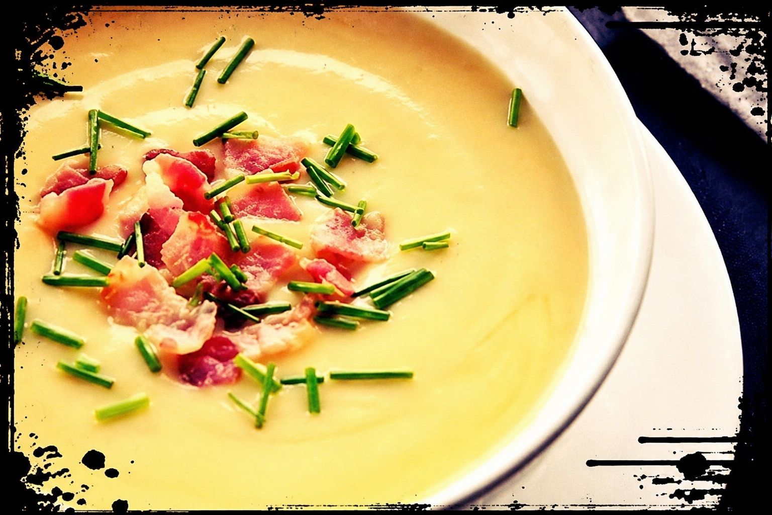 creamy crockpot potato chowder served from the slow cooker