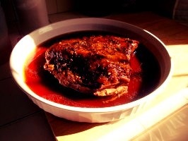 smoky foil-wrapped beef roast served from the slow cooker