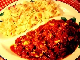 greek-style beef stifado served from the slow cooker