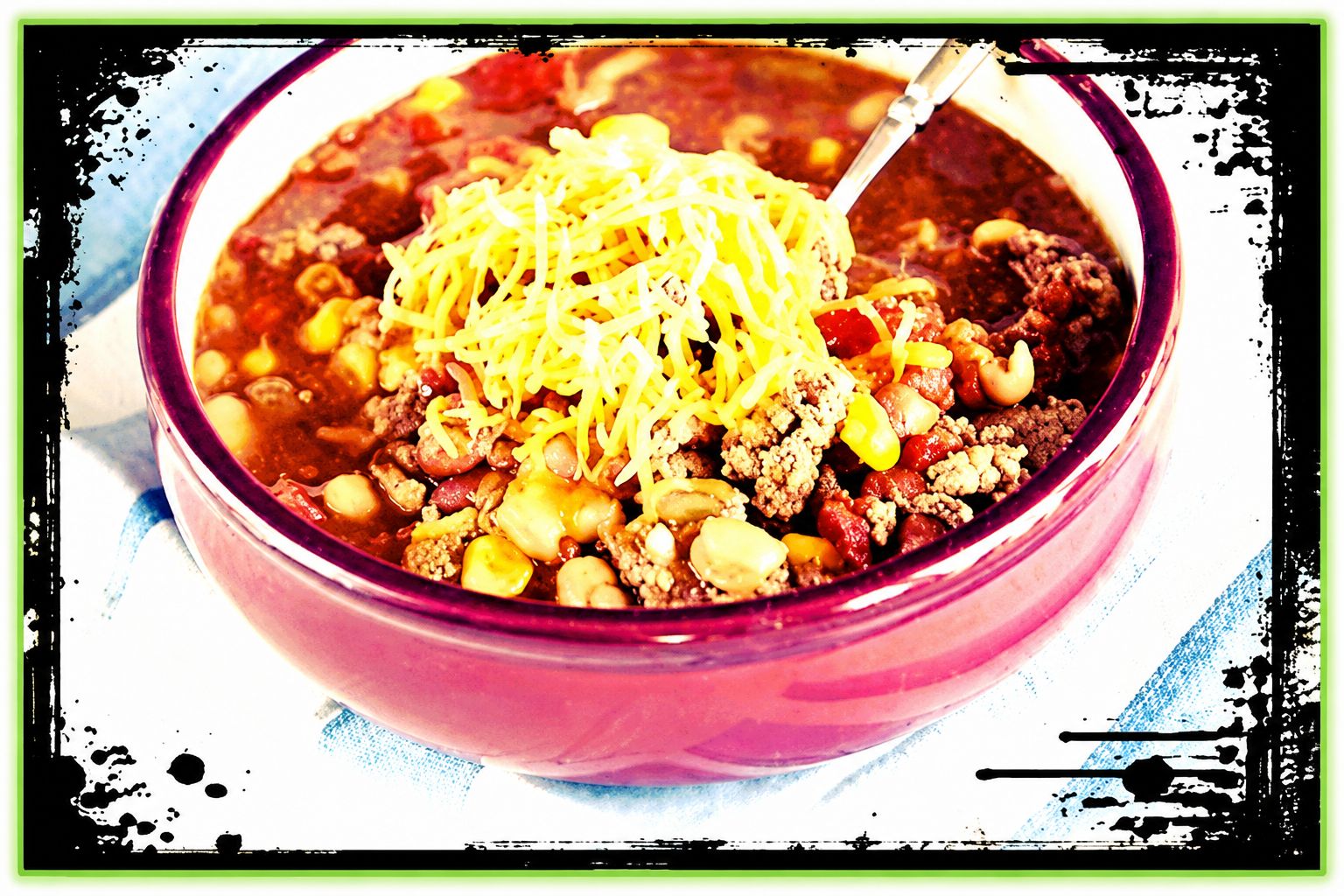loaded slow cooker taco soup served from the slow cooker