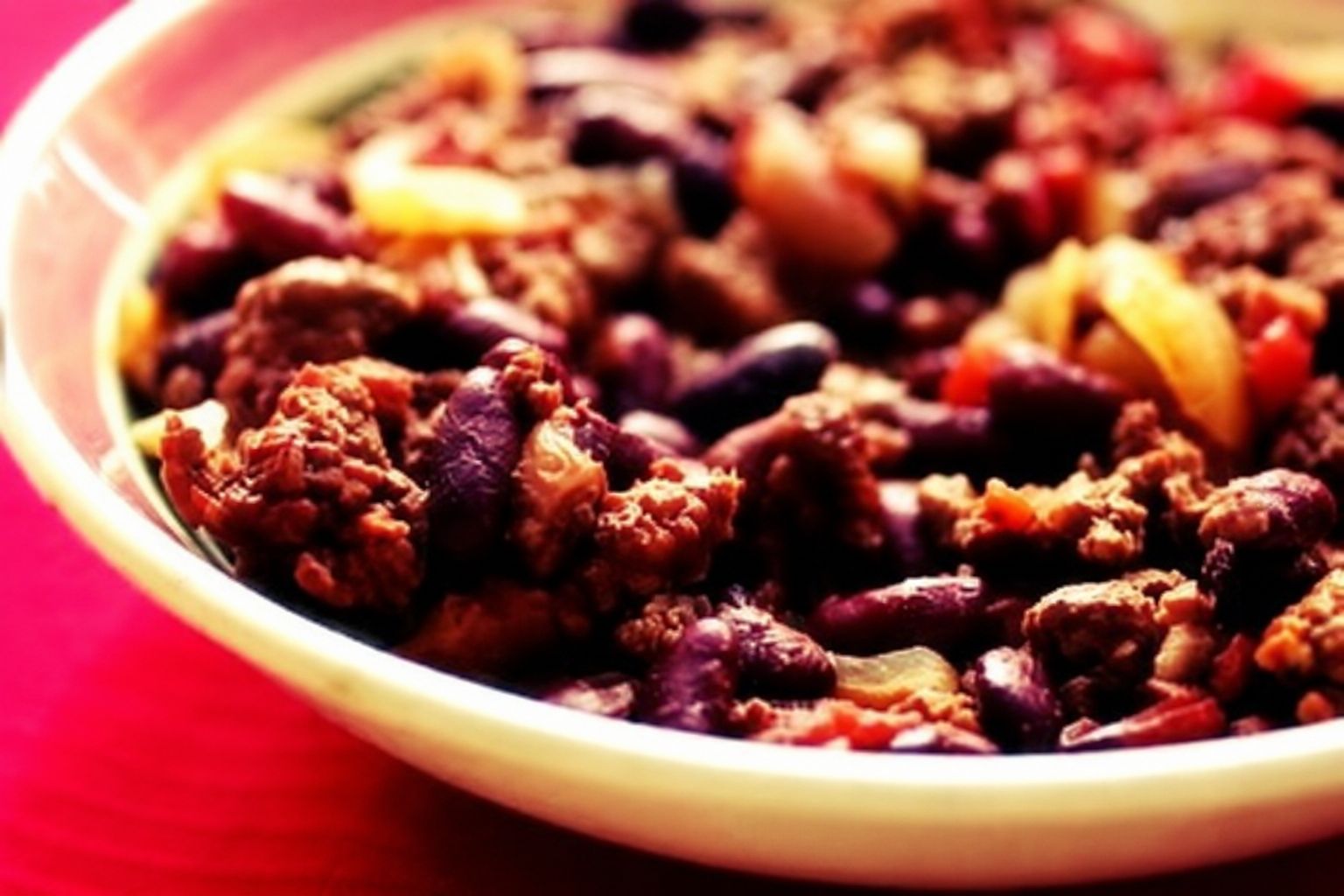 thick homestyle crockpot chili served from the slow cooker