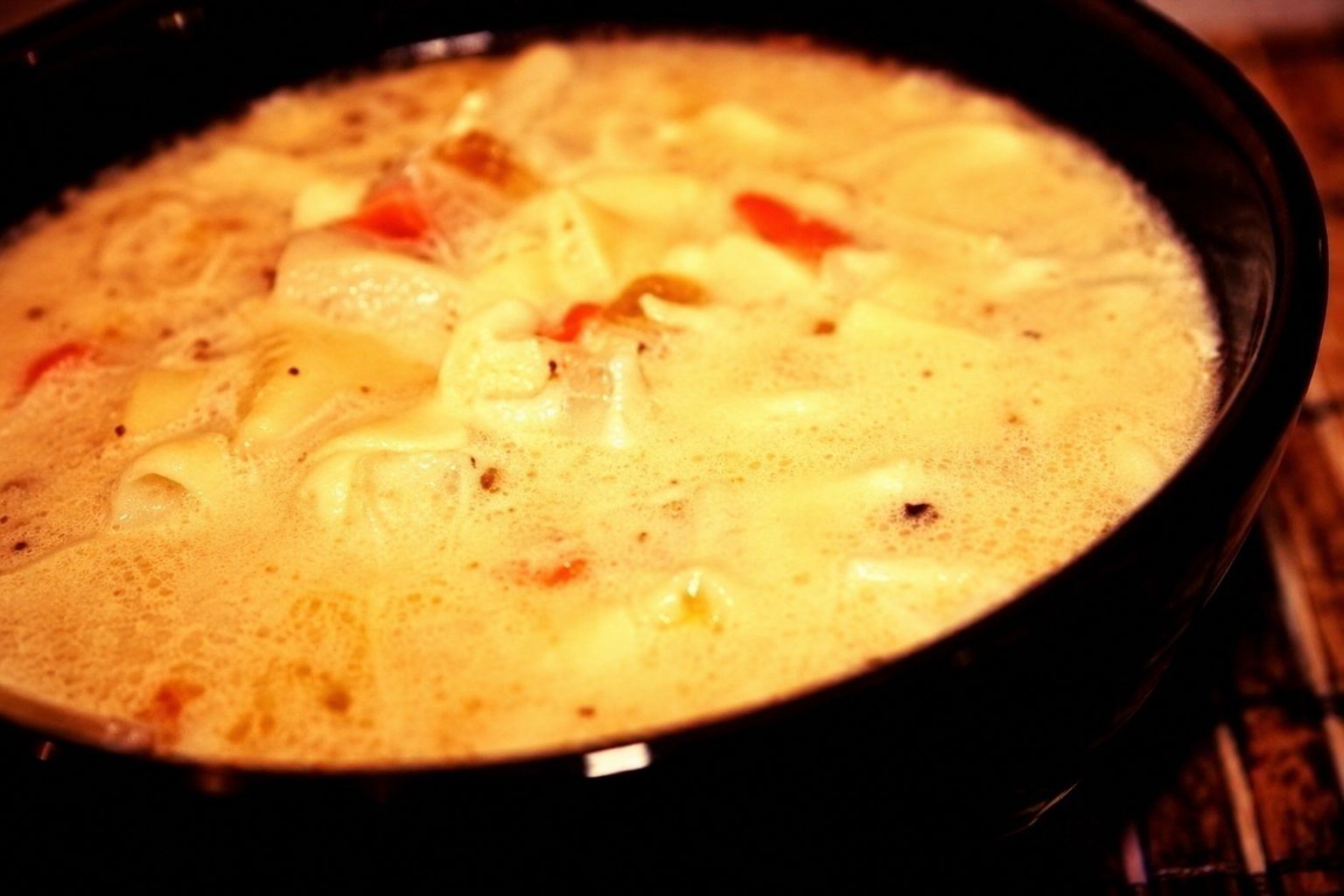 creamy chicken noodle soup without the fuss served from the slow cooker