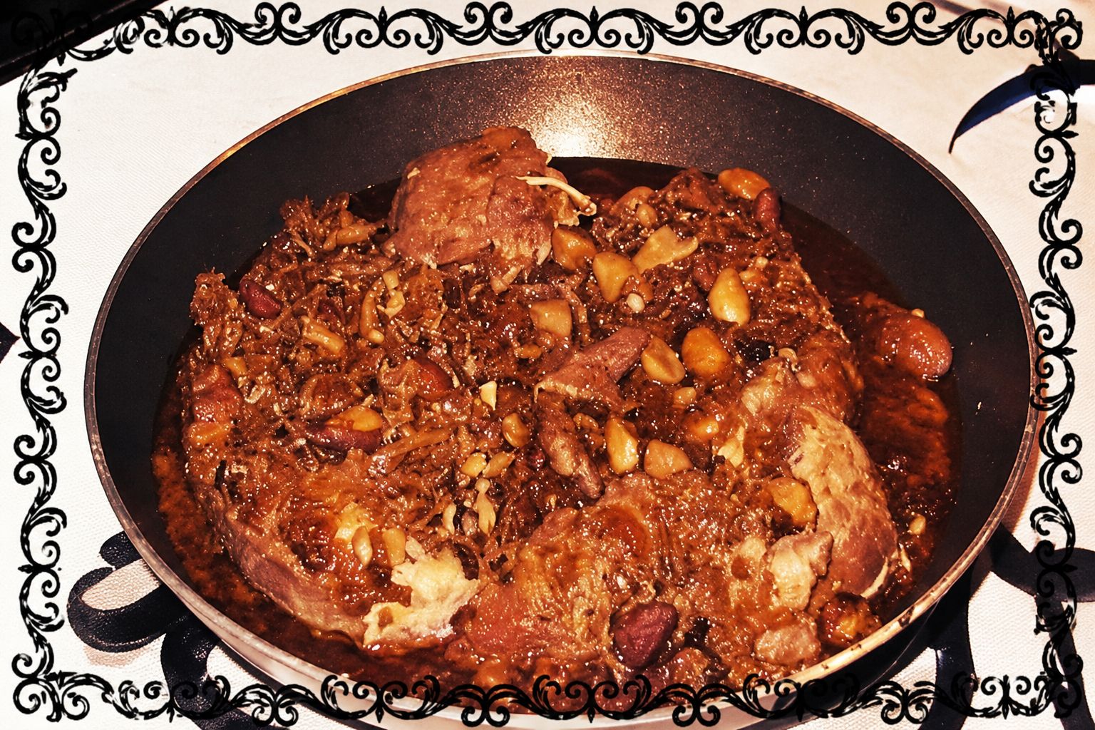 Soy ginger chicken topped with almonds and pan juices