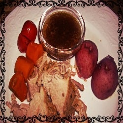 garlic soy pork tenderloin served from the slow cooker