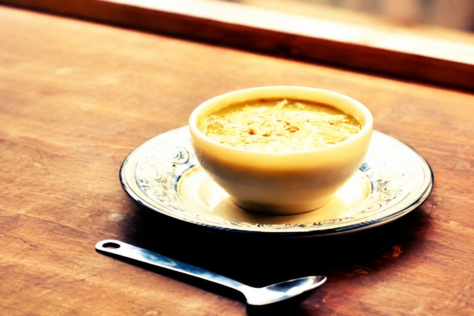 dairy-free crockpot split pea soup served from the slow cooker