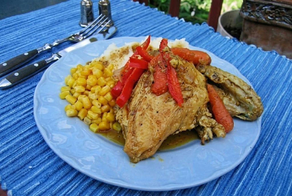 thai-style honey curry chicken served from the slow cooker