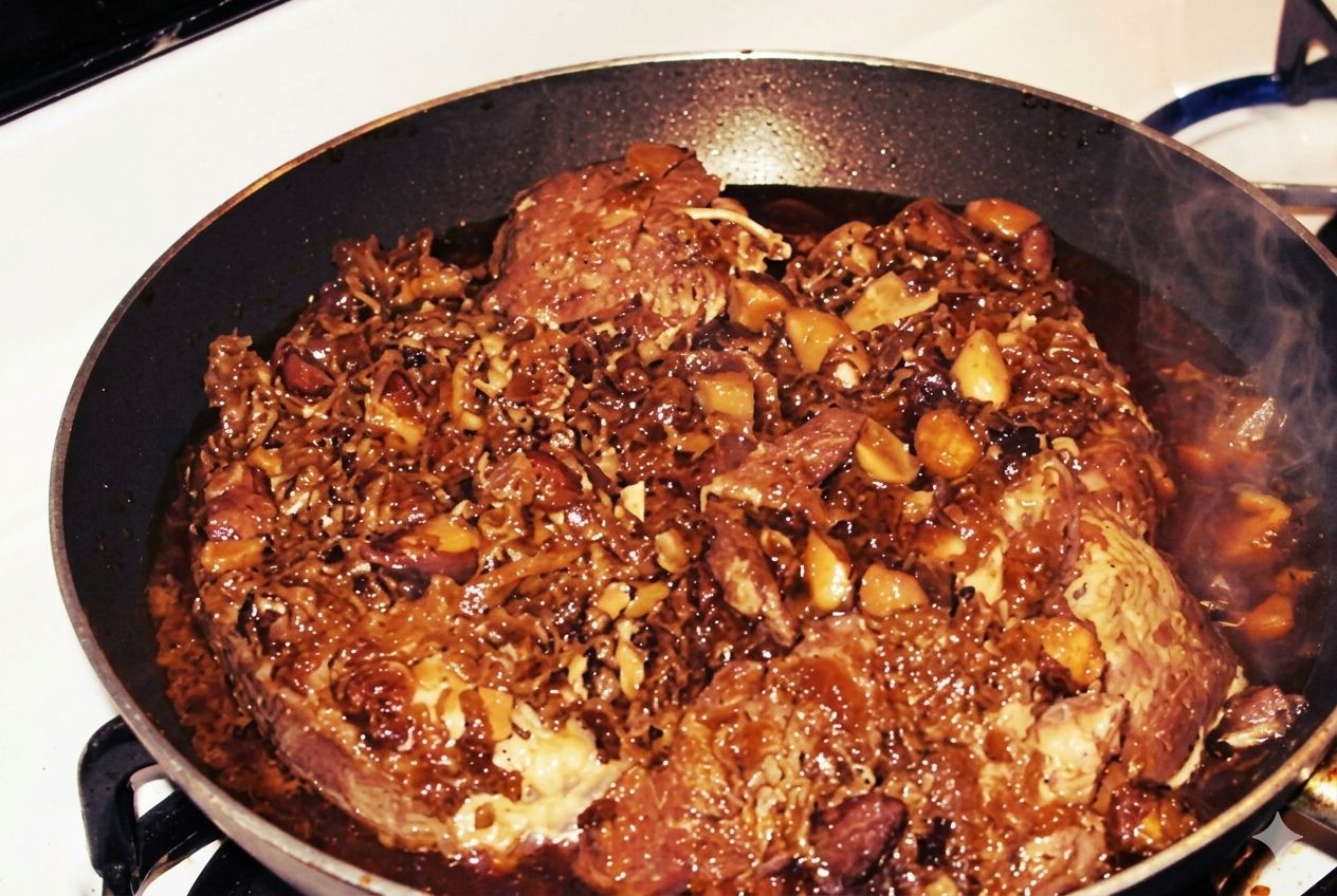 soy ginger almond chicken served from the slow cooker