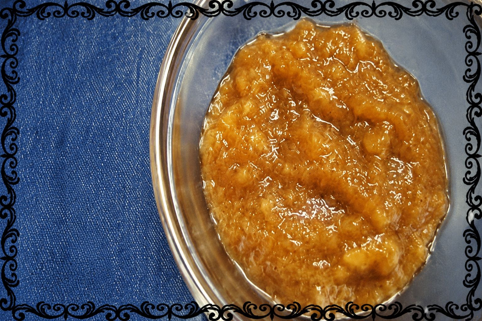 Thick slow cooker apple butter in a small jar