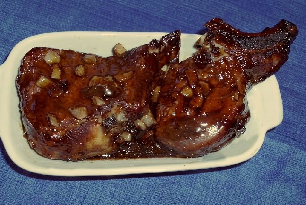 ginger teriyaki pork chops served from the slow cooker