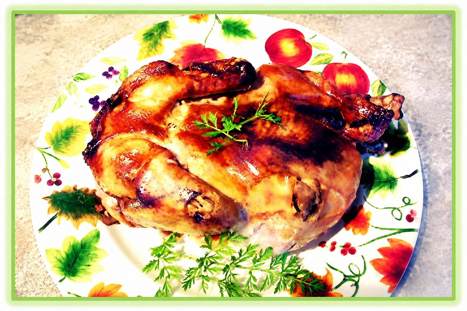 Smoky crockpot chicken with browned skin and juices