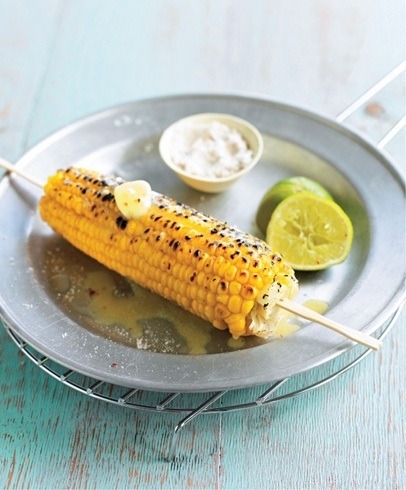 grilled sweet corn with butter chili salt and lime