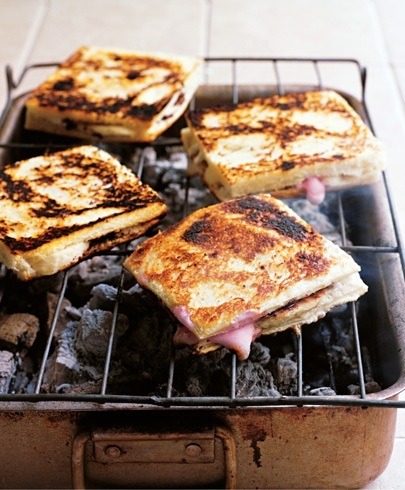 toasted marshmallows with warm chocolate dipping sauce
