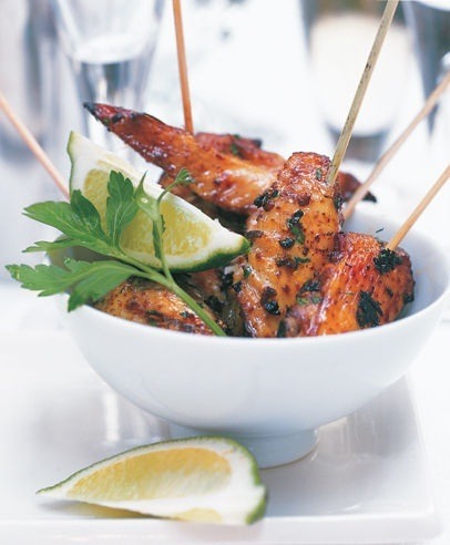 smooth grilled yellow pepper yogurt and cilantro dip