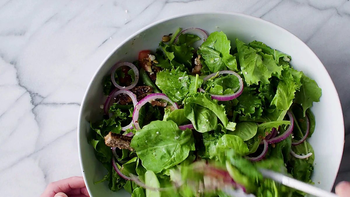 Turkey avocado salad tossed with lemon vinaigrette
