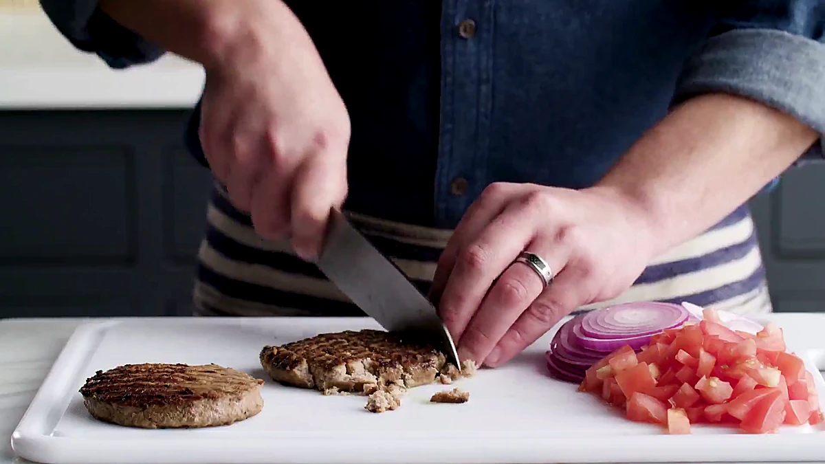 Grilled turkey sliced for salad