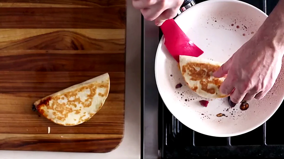 Savory cherry quesadilla angle