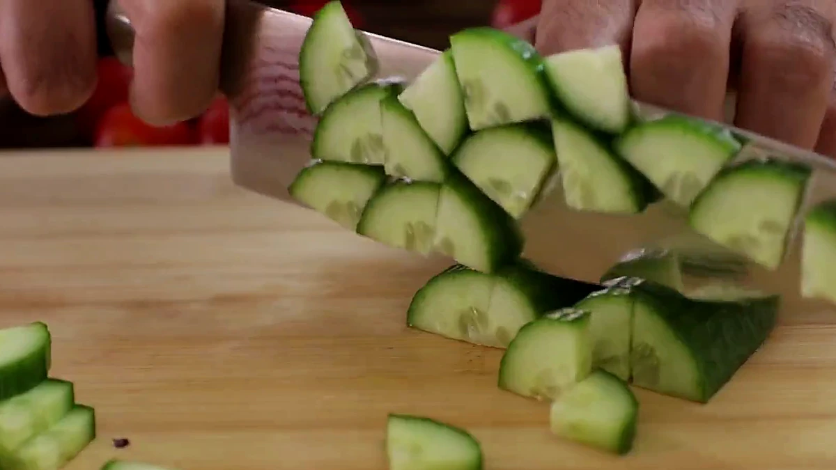 Cucumber chopped into small pieces