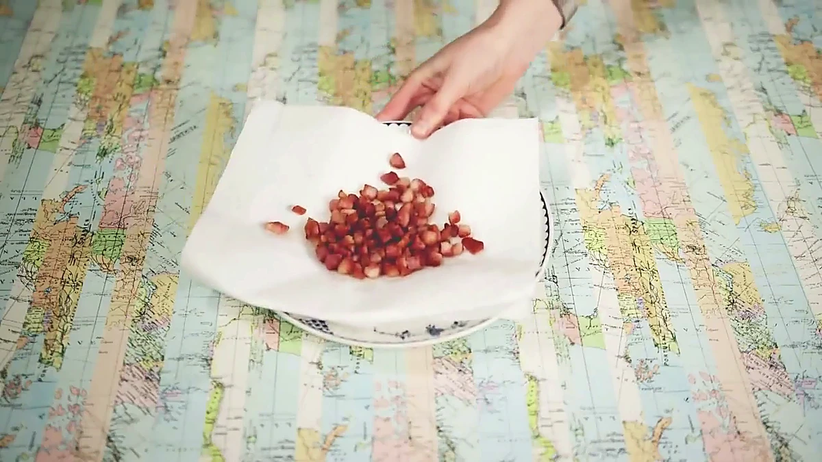 Crispy pancetta drained on paper towel