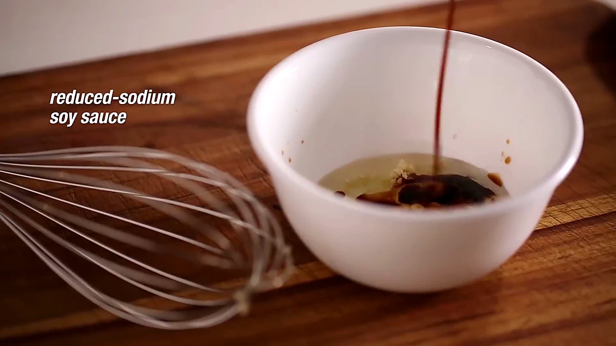 Soy sauce added to asparagus sauce