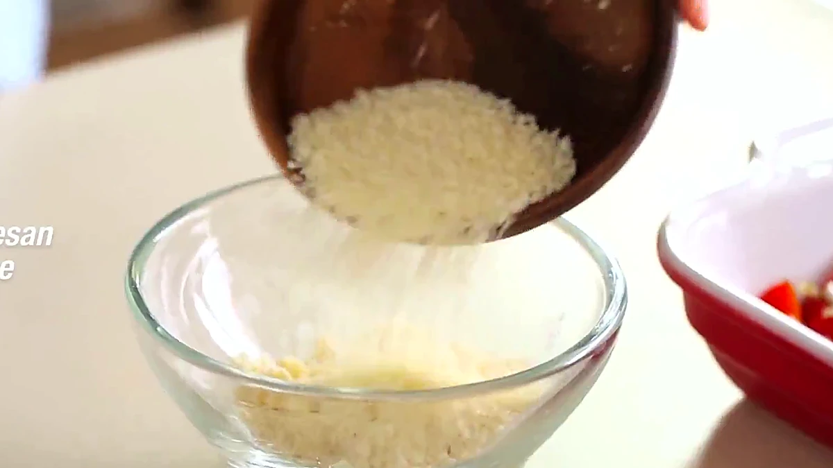 Parmesan added to the crumb mixture
