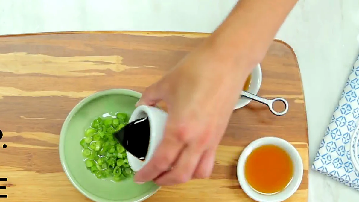 Soy sauce added to sesame dipping sauce