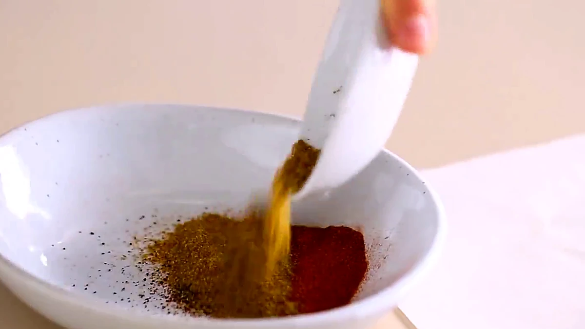 Ground cumin added to the spice mix