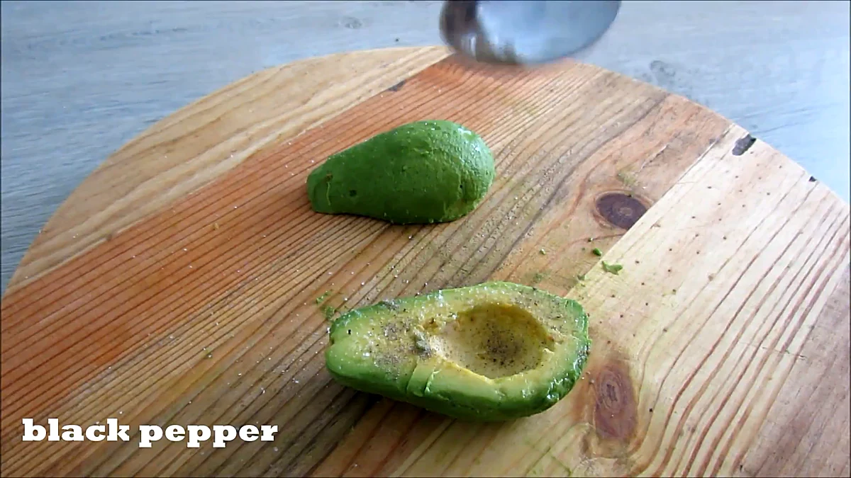 Black pepper added to avocado
