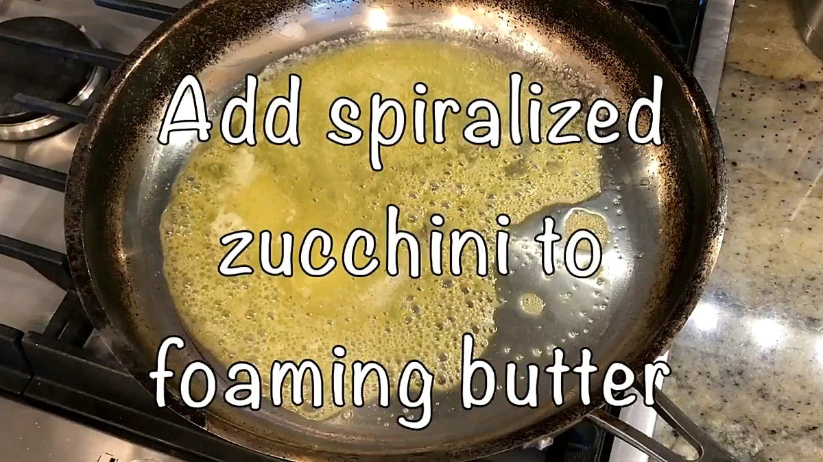 Foaming butter in a skillet
