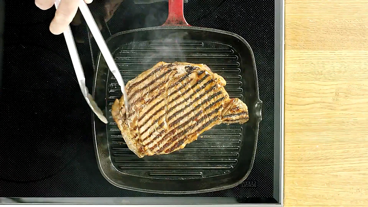 Ribeye steak with grill marks