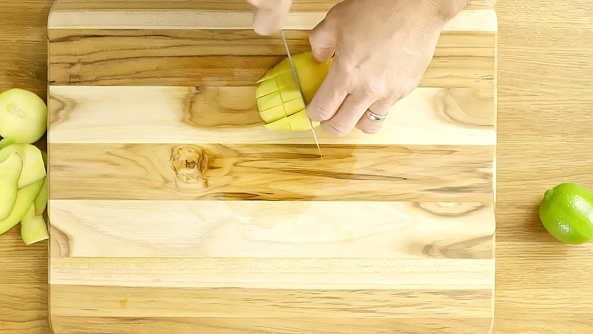 Mango cut into cubes