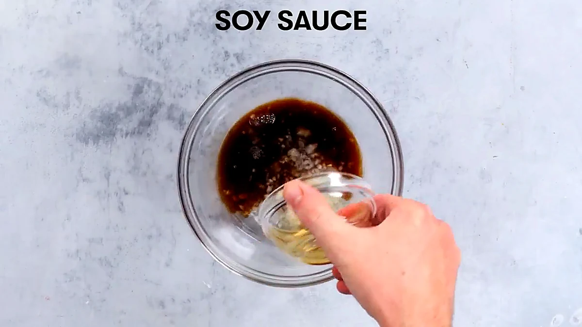 Soy sauce added to the braising sauce