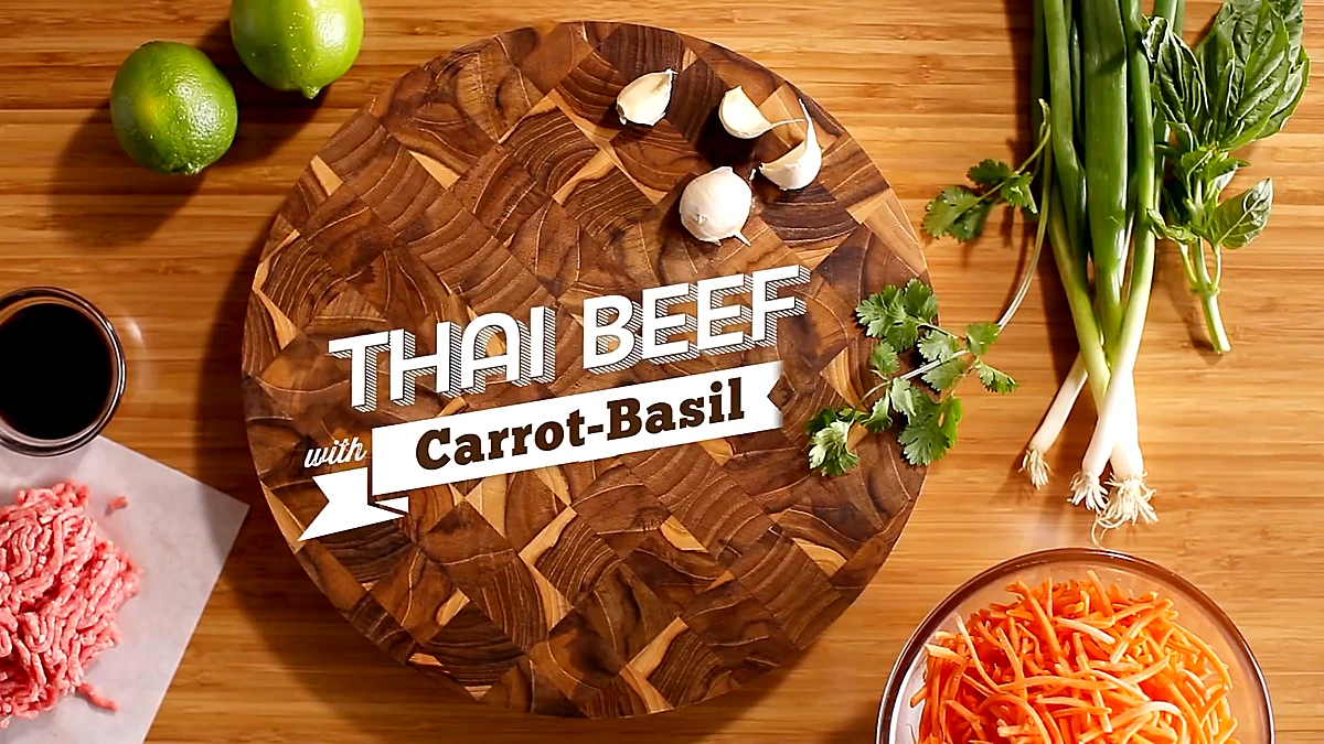 Thai Beef with Carrot Basil Salad ingredients
