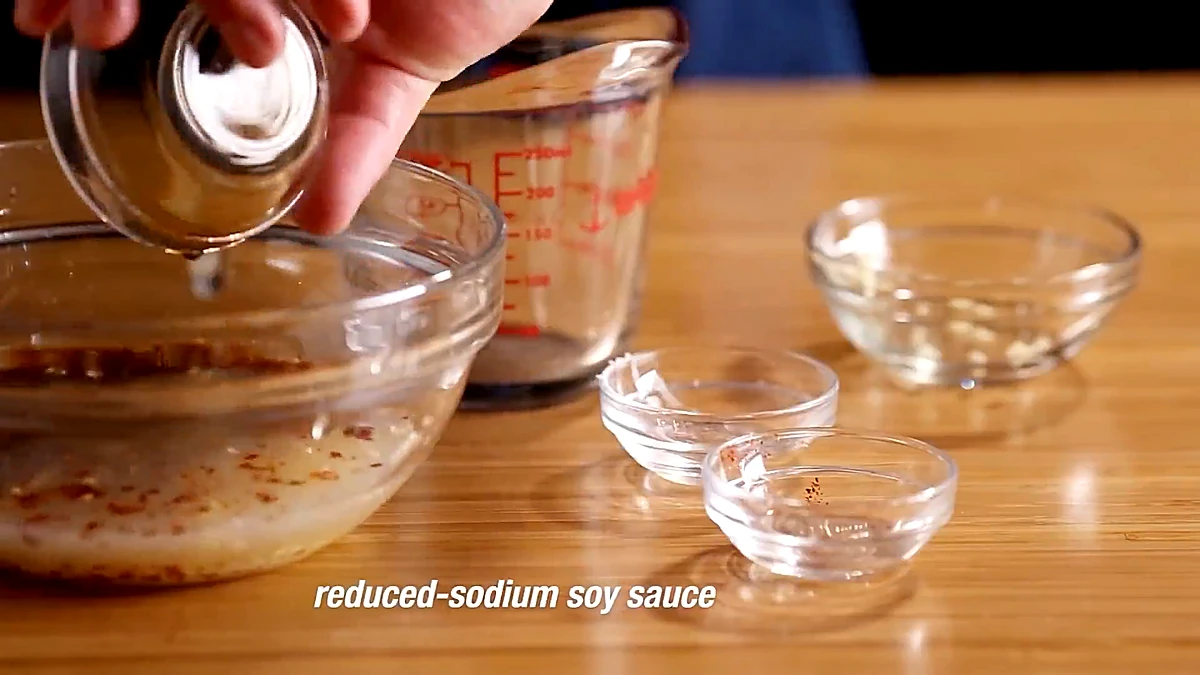 Clam juice and soy sauce added to the sauce