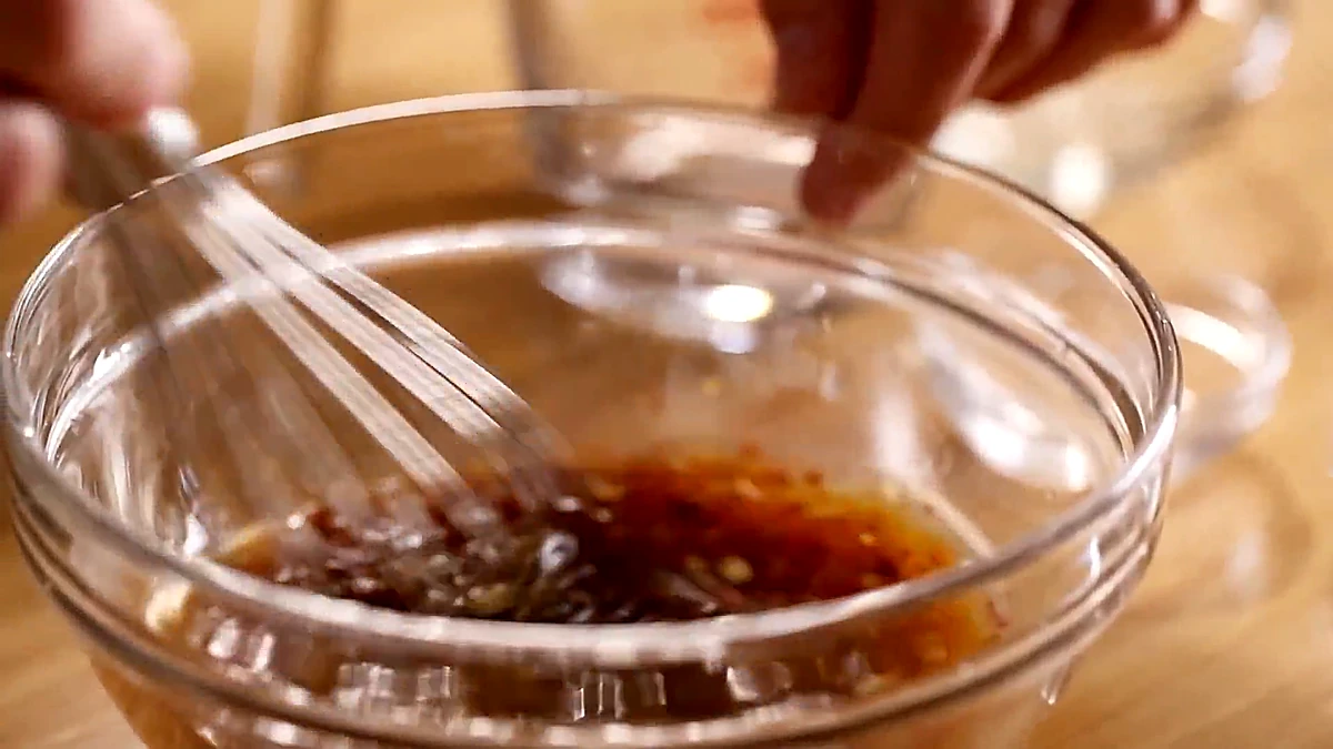 Thai beef sauce whisked together