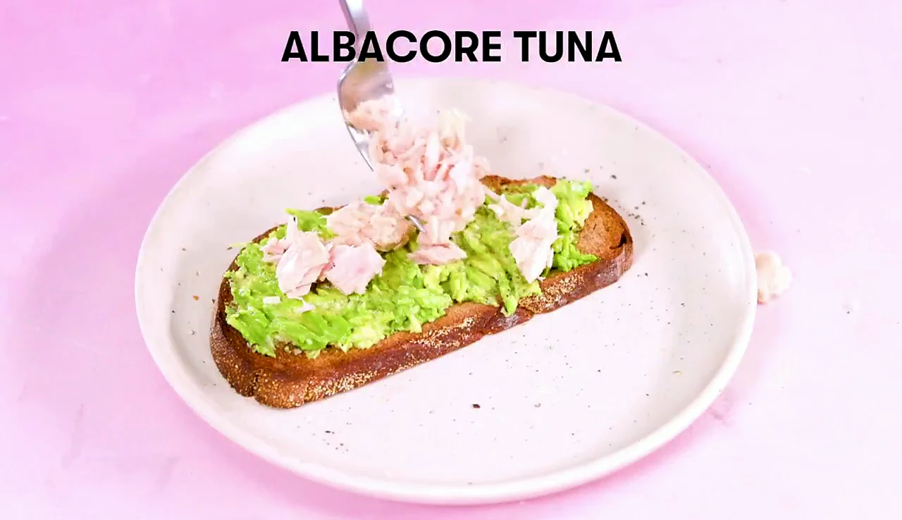 Albacore tuna added to avocado toast
