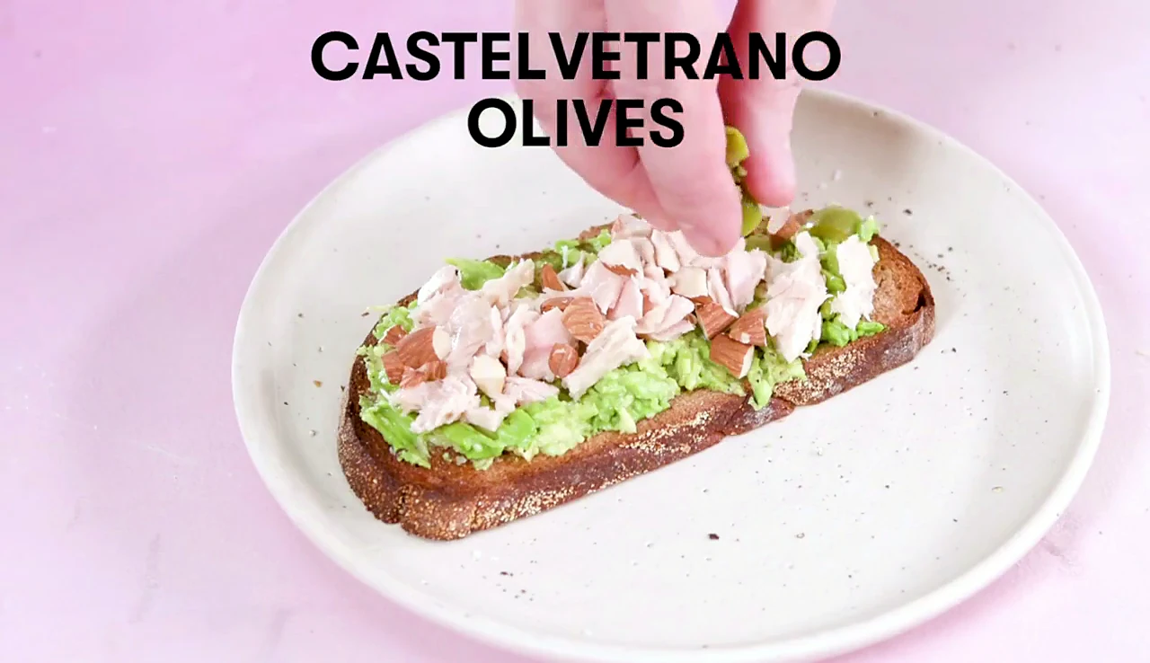 Castelvetrano olives added to the tuna sandwich
